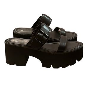SOLD - Black Platform Sandals